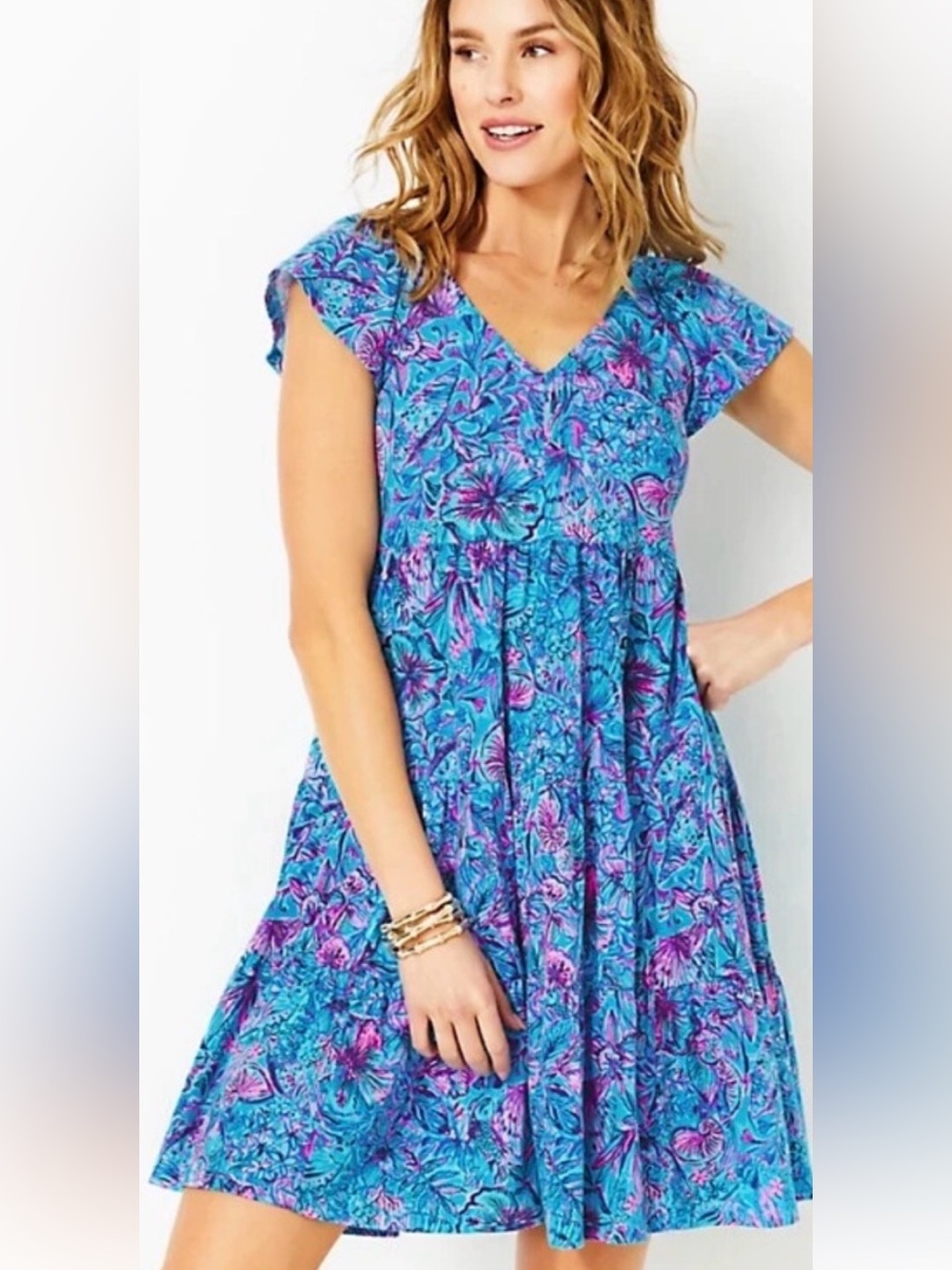 Lilly Pulitzer Kawai Swing Dress Breakwater Shells and Bells. M